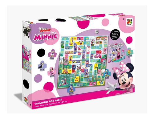 Juego De Mesa - Minnie Viajando Por Paris - Toyng