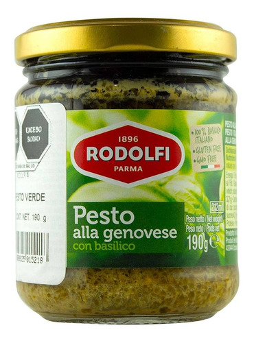 Pesto Rodolfi Verde A La Genovese Con Albahaca 190g