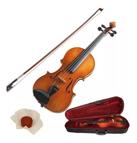 Violin Stradella 4/4 Mv1413 Tapa Maciza Estuche Arco Resina
