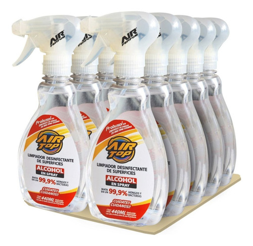 Alcohol Spray Gatillo Pack 10un De 440cc Sanitiza