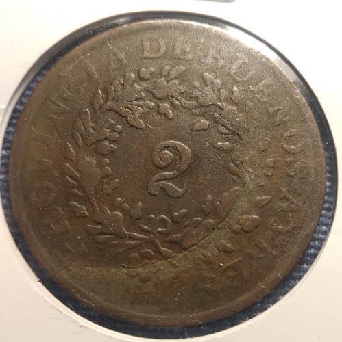 Moneda Extranjera, 2 Reales 1855, Provincia Argentina.