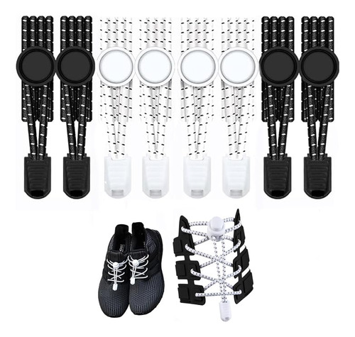 4 Pares Agujetas Elasticas, Cordones Elásticos Tenis