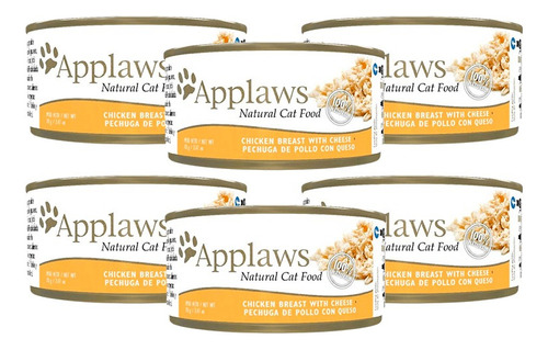 Applaws Pechuga De Pollo Con Queso - Alimento Gatos 70gr X6