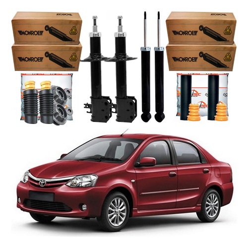 Kit Amortecedor Dianteiro Traseiro Etios Sedan 2014