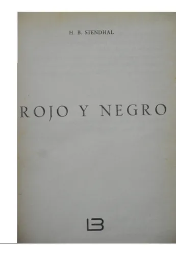 Rojo Y Negro - H. B. Stendhal (Usado)