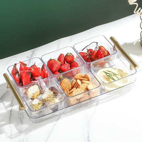 V Bandeja De Servicio Rectangular Con Asas For Mesa De Café