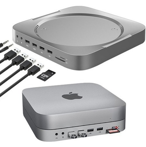 Adaptador Hub Usb-c Para Apple Mac Mini Hdmi 4k Vga Usb Sd
