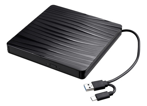 Usb3.0+tipo-c Unidade Óptica Externa Portátil De Porta Dupla