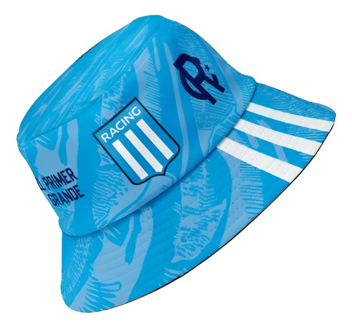 Piluso Reversible De Racing Club Premium 2 Diseños En 1 Celeste L