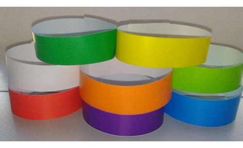 600 Pulseiras De Identificação Com Cores Sortidas Med - Míni