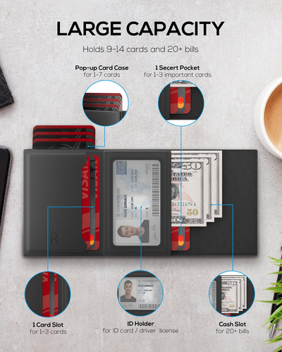 Tarjetero Royal Kit Smart Wallet Para Hombre, Color Negro