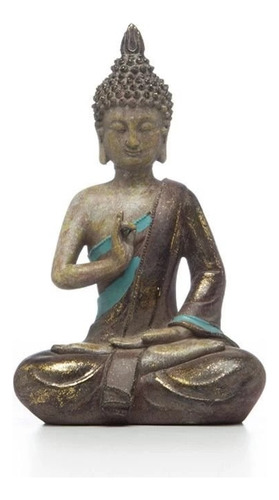 Buda Meditando 27 Cm Color Gris