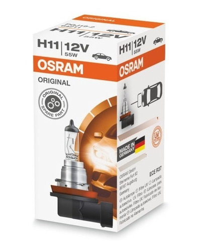 1 Bombillo Osram Aleman H11 Original 12v55w Standard Halogen