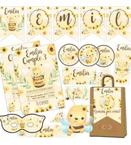 Comprar Kit Imprimible Candy Bar Abejita Girasol Abeja 100% Editable