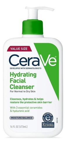 Limpiador Facial Hidratante Cerave Cleancer  16 Oz