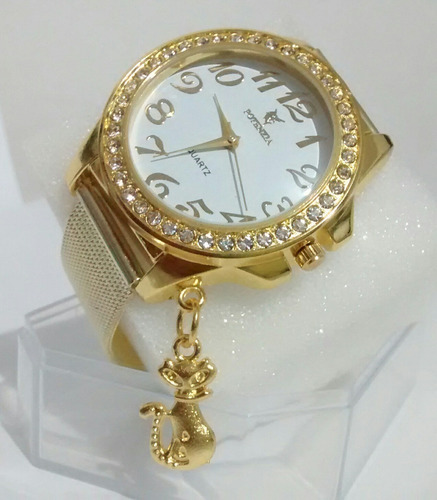 Relógio Feminino Dourado Luxo Delicado Para Mulheres