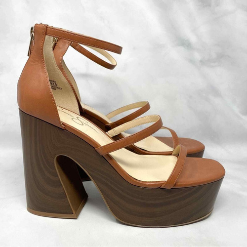 Sandalias Plataforma Jessica Simpson Talla 37.5 Taco 12 