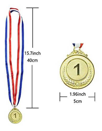 Imagen 2 de 4 de Trofeo Saktopdeco 6 Pack Medallas Oro Plata Bronce Ganador P