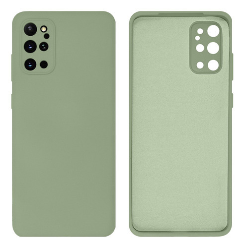 Capa Silicone Aveludada Para Samsung Galaxy S20 Plus Cam Cor Verde Menta