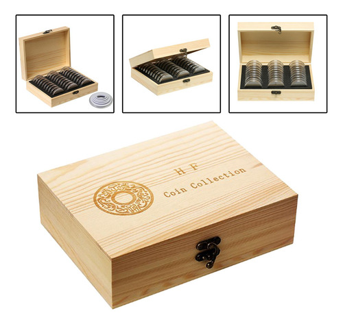 30 Uds. Caja De Almacenamiento De Madera Para Colección De