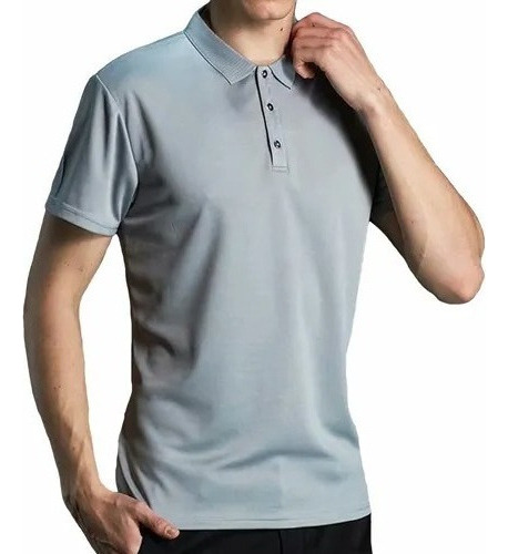 Camisa Polo De Verano De Manga Corta Color Sólido De Secado