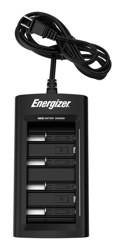 Cargador De Pilas Universal Energizer Aa Aaa C D 9v Negro