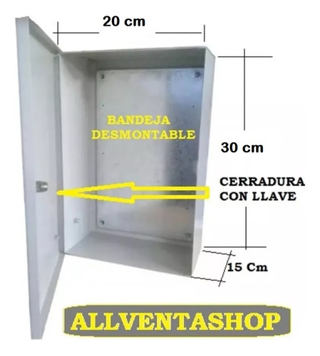 Gabinete Metalico Con Bandeja Ip40 30cm X30cmx15cm Y Llave