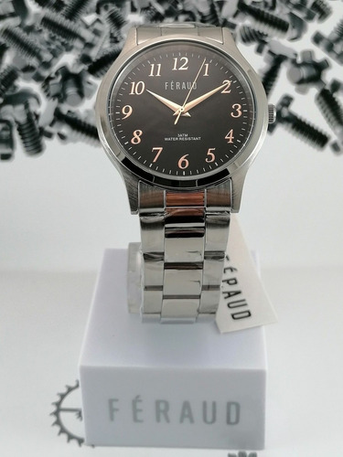 Reloj Feraud Sumergible Hombre Acero 39mm 1 Año Garantia Lf