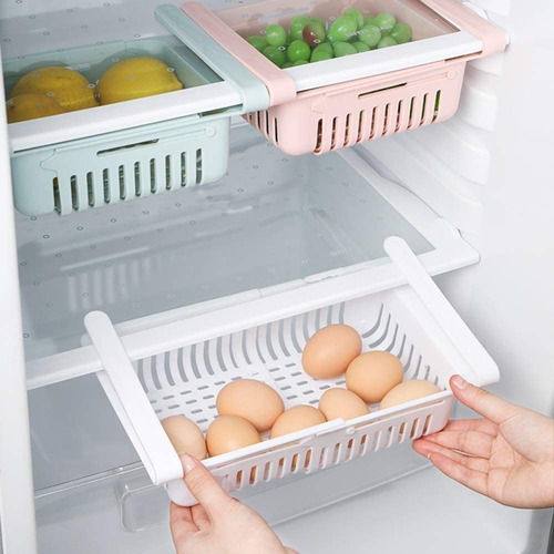 Imagen 8 de 8 de Canasto Organizador Colgante Para Heladera Extensible