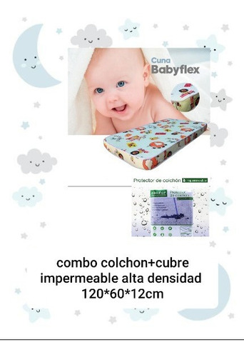 Colchon+cubre Impermeablepvcpara Cuna120*60*12alta Densidad!