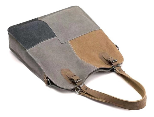 Bolsa Tiracolo Masculina Feminina Lona E Couro