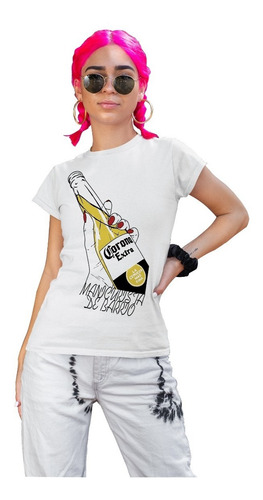 Camiseta De Manicurista Mujer Blanca Corona Cleen Alexer