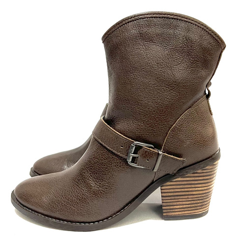 Botin Texanos 100% Cuero Marca Raphaella Booz N°35 Café