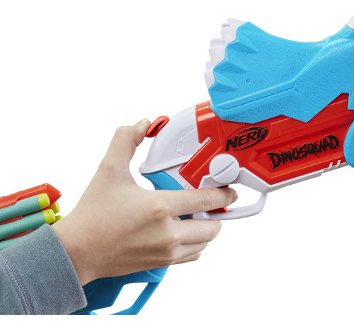 Dart Blaster Nerf Dinosquad Tricera-blast Com 12 Dardos