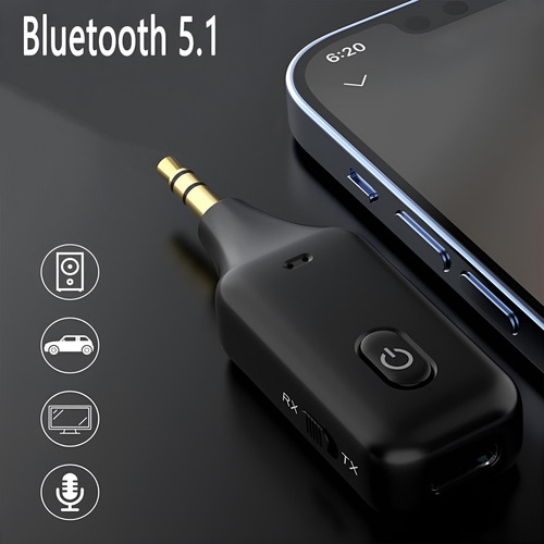 Adaptador Bluetooth Transmisor Receptor Inalámbrico Auto Aux