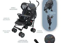 Comprar Coche Baston Para Bebe Babykits Cinturon 5 Puntas Nuevos Color del chasis Rosado