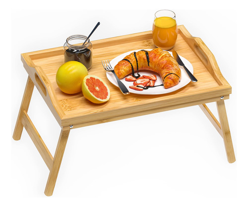 Bed Breakfast Tray Table Serving Lap Food Tv Dinner For Eati