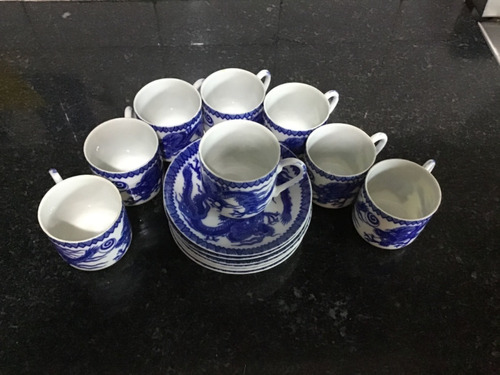 Juego De Tazas De Café Con Azucarera Antiguas Japoneses X9