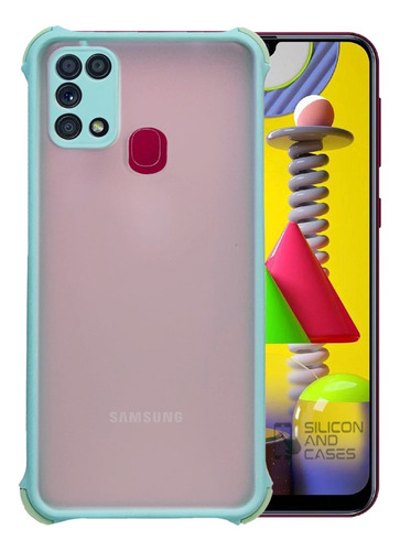 Carcasa Para Samsung M31 Borde Color Antigolpe Protec Camara