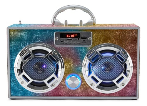 Wireless Express - Mini Boombox Con Altavoces Led - Altavoz