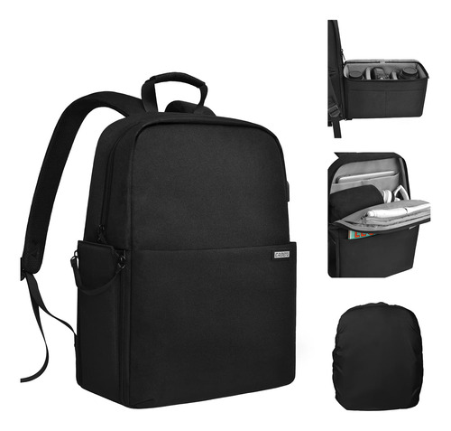 Caden Camera Backpack Bag Con 15.6  Laptop B09lhln8nd_200424