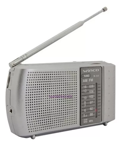 Radio Portatil A Pilas Am Fm Mano Con Auriculares Winco W223