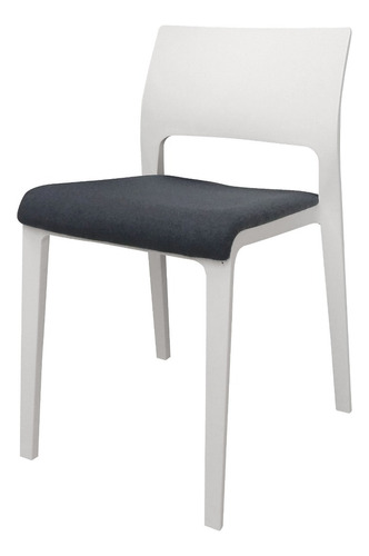 Silla Moderna Minimalista George - Desillas Estructura De La Silla Tapizado Gris Asiento Tapizado Gris