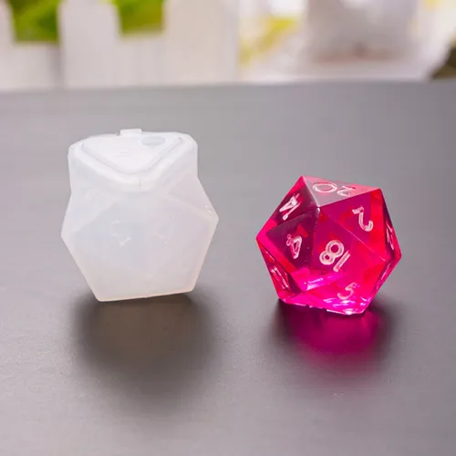 10 Unids/set Molde Epoxi Transparente Resina Uv Diy Dados Mo