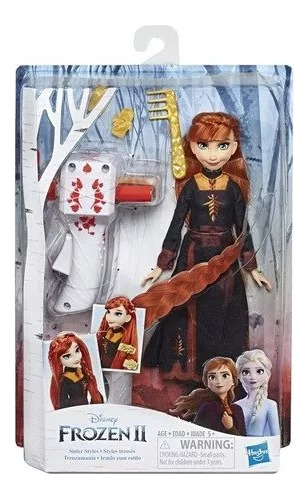 Muñeca Frozen Ana Con Trenzadora Hasbro