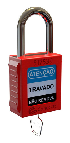 10 Cadeado De Bloqueio Nr10 Tagout Haste Plástica Vermelho