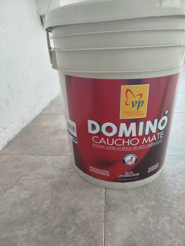 Cuñetes De 4 Galones, Domino Caucho Mate Doble Blanco 