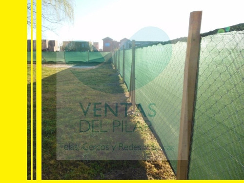 Imagen 1 de 6 de Media Sombra Verde Obra Rollo 2,1x50m Envios Pilar-escobar