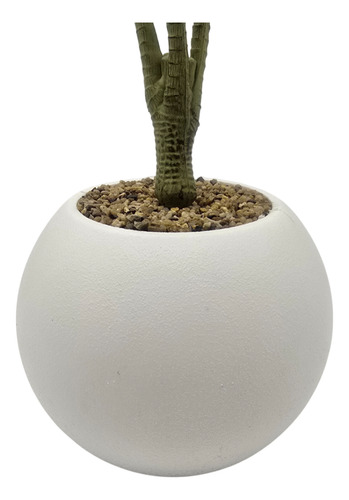 Planta Artificial Dracena Grande En Macetero Plastico Blanco
