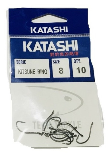 Imagen 1 de 1 de Anzuelos Katashi Kitsune Ring Ojal N° 8 X 10 Unidades